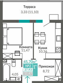 Квартира 37,9 м², 1-комнатная - изображение 1