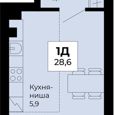 Квартира 28,6 м², студия - изображение 2