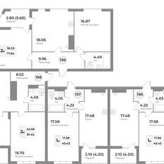 Квартира 81,4 м², 2-комнатная - изображение 2