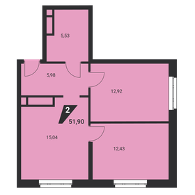 Квартира 51,9 м², 3-комнатная - изображение 3