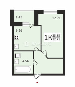 Квартира 33,4 м², 1-комнатная - изображение 1