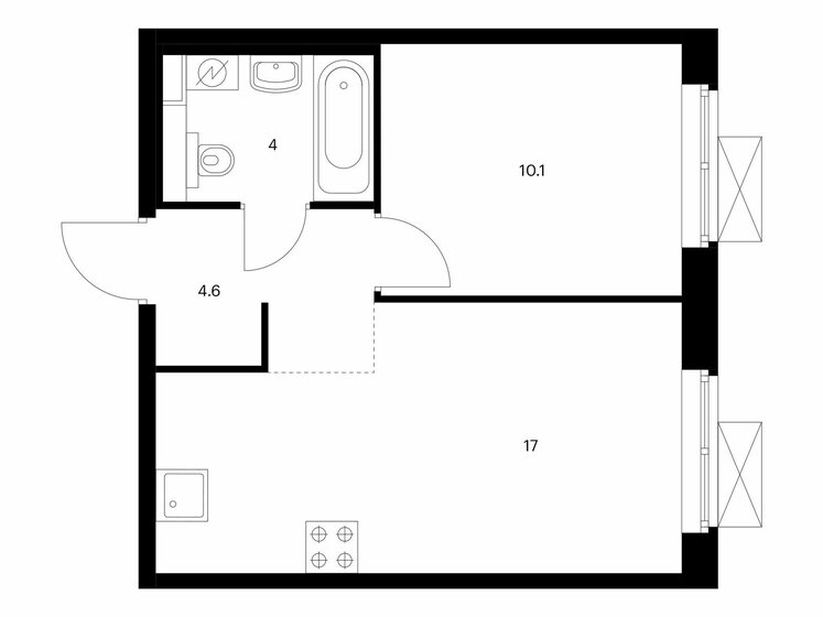 35,7 м², 1-комнатная квартира 11 245 500 ₽ - изображение 1
