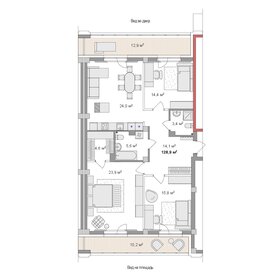 Квартира 128,9 м², 4-комнатная - изображение 1