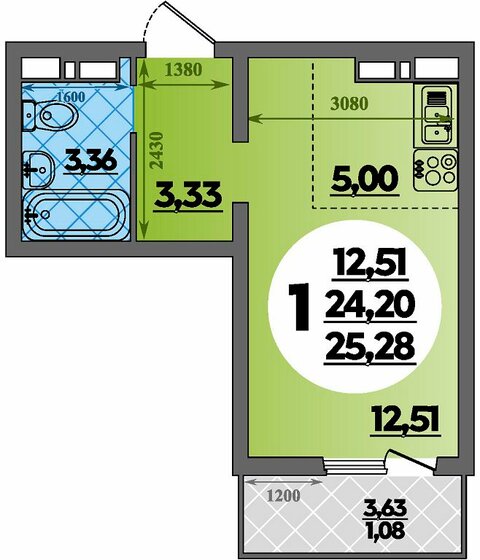 24 м², квартира-студия 3 275 000 ₽ - изображение 53