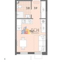 Квартира 22,6 м², 1-комнатная - изображение 2