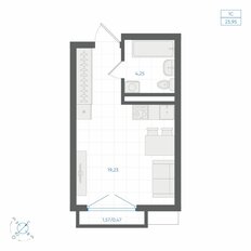 Квартира 24 м², студия - изображение 2