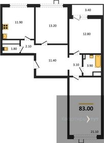 Квартира 83 м², 3-комнатная - изображение 1