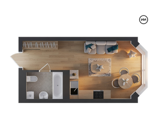 Квартира 27,8 м², студия - изображение 1