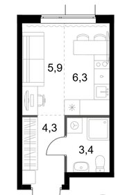 Квартира 19,8 м², студия - изображение 1
