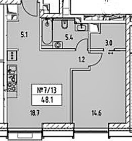 Квартира 48,2 м², 2-комнатная - изображение 1
