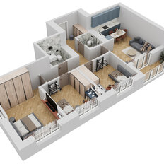 Квартира 84,3 м², 3-комнатная - изображение 3