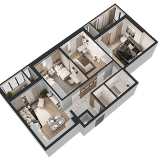Квартира 85,9 м², 3-комнатная - изображение 3