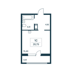Квартира 26,7 м², студия - изображение 1