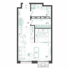 Квартира 44,7 м², 1-комнатная - изображение 3