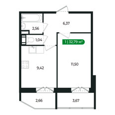 Квартира 30,8 м², 1-комнатная - изображение 2