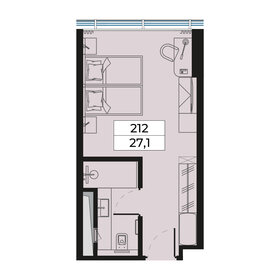 Квартира 27,1 м², студия - изображение 1