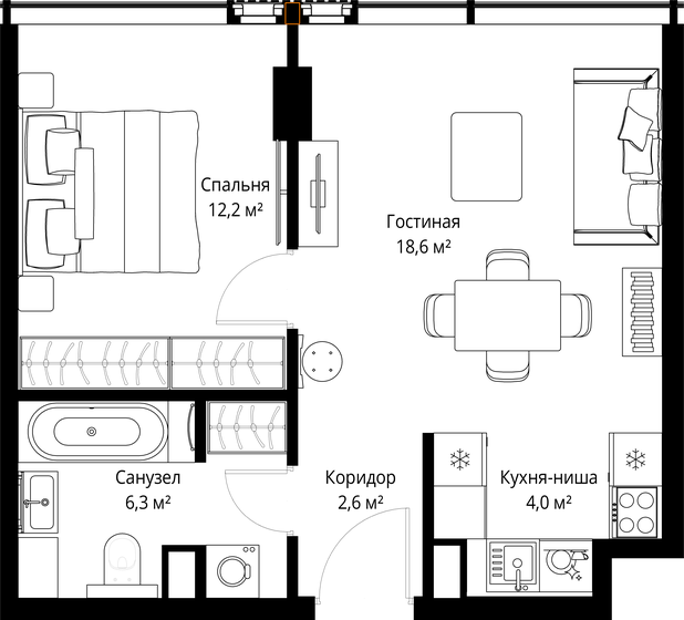 52,6 м², 2-комнатные апартаменты 21 500 000 ₽ - изображение 134