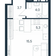 Квартира 28 м², студия - изображение 2