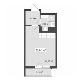 Квартира 22,7 м², студия - изображение 1