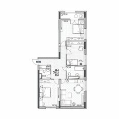 Квартира 91,5 м², 3-комнатная - изображение 2