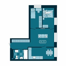 Квартира 54,4 м², 3-комнатная - изображение 1