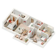Квартира 95,2 м², 3-комнатная - изображение 3