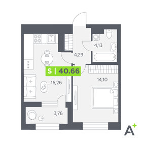 Квартира 40,7 м², 1-комнатная - изображение 1