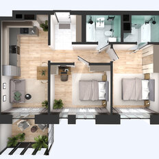 Квартира 65,8 м², 2-комнатная - изображение 4