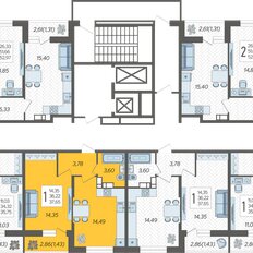 Квартира 37,7 м², 1-комнатная - изображение 2