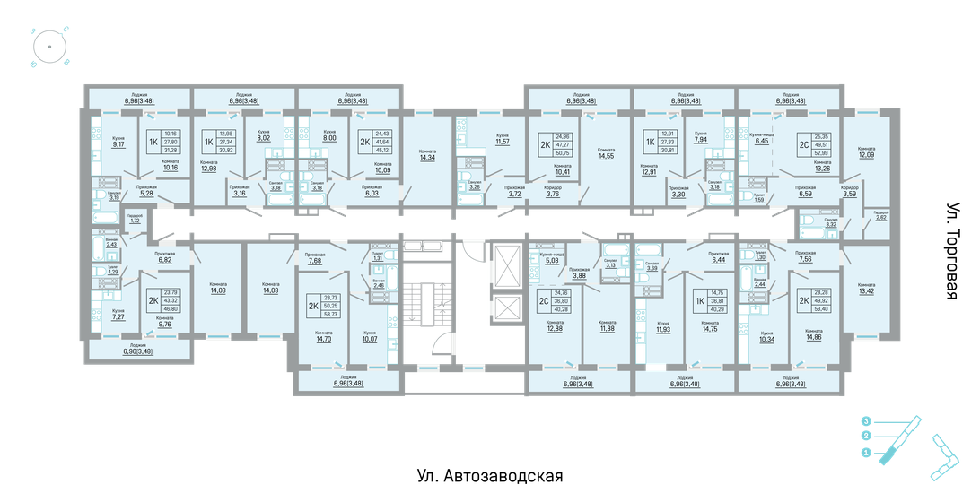 44,6 м², 2-комнатная квартира 7 379 070 ₽ - изображение 29
