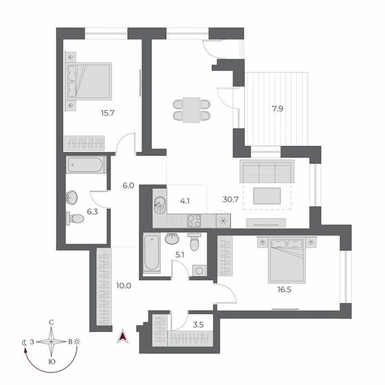 114 м², 4-комнатная квартира 22 500 000 ₽ - изображение 29