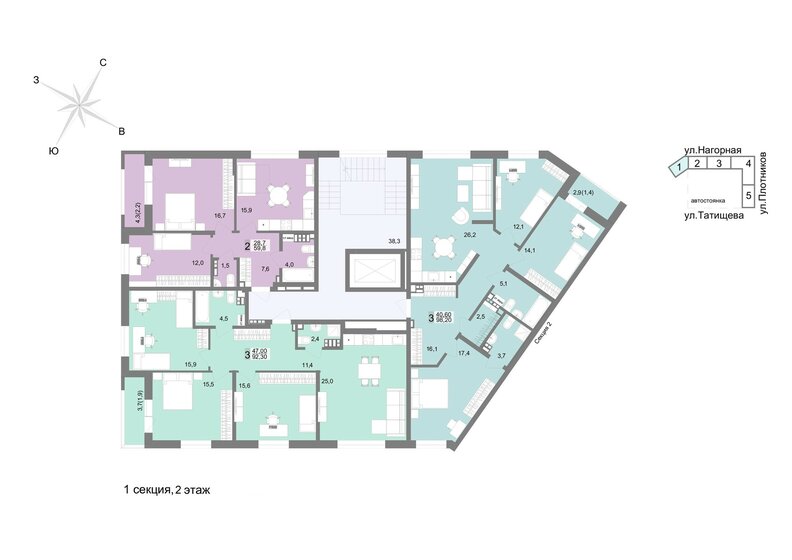 57,4 м², 2-комнатная квартира 9 200 000 ₽ - изображение 112