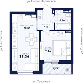 Квартира 39,4 м², 1-комнатная - изображение 2
