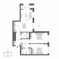 Квартира 95 м², 3-комнатная - изображение 2