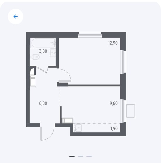 34,8 м², 1-комнатные апартаменты 4 790 000 ₽ - изображение 14