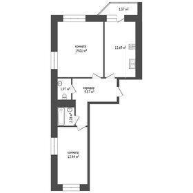 Квартира 59,3 м², 2-комнатная - изображение 1