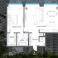 Квартира 68 м², 2-комнатная - изображение 2