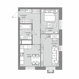Квартира 49,2 м², 2-комнатная - изображение 1