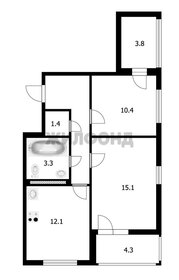 Квартира 49,6 м², 2-комнатная - изображение 1