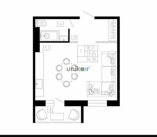 Квартира 30,3 м², 1-комнатная - изображение 1