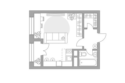 Квартира 32 м², студия - изображение 1