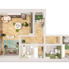 Квартира 71 м², 2-комнатная - изображение 4