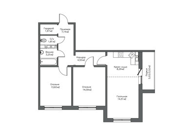 Квартира 72 м², 2-комнатная - изображение 1