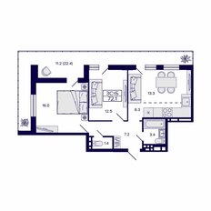 Квартира 60,3 м², 3-комнатная - изображение 2