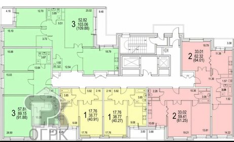 Квартира 60,6 м², 2-комнатная - изображение 1