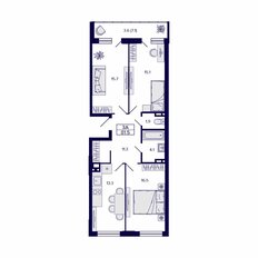 Квартира 77,3 м², 3-комнатная - изображение 2