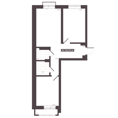 Квартира 66,5 м², 2-комнатная - изображение 2