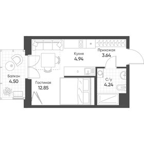 Квартира 27 м², студия - изображение 1