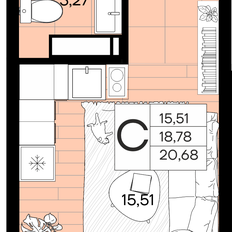 Квартира 20,7 м², студия - изображение 2