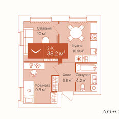 Квартира 38,2 м², 2-комнатная - изображение 3